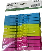 24 Pack Clothes Pegs: Strong Plastic Pegs for Secure Outdoor & Indoor Drying OM292