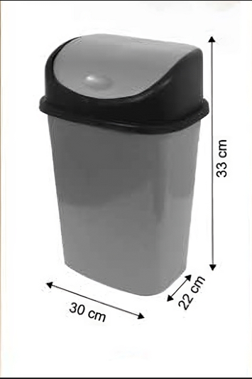 15L Swing Top Bin No. 3 Plastic Durable and Convenient For Waste and Recycling Office Kitchen Bathroom Home (12) 290 Origin Manufacturing