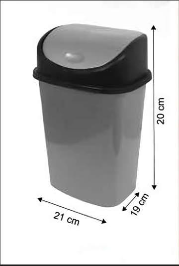 5L Swing Top Bin No. 1 Plastic Durable and Convenient For Waste and Recycling Office Kitchen Bathroom Home (24) 288 Origin Manufacturing