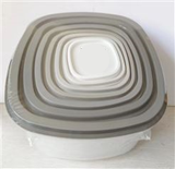 7-in-1 Container set Square Grey Office Home Kitchen Food Container Multi-Purpose OM262