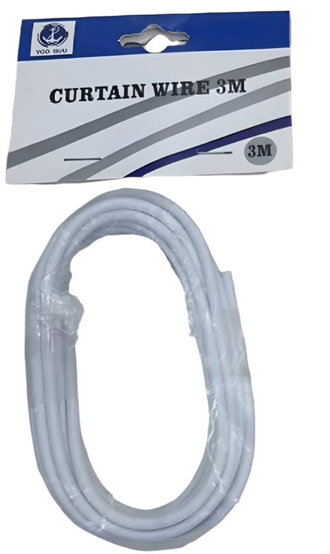3m Curtain Wire with Hooks: Easy Installation for Window Treatments OM360