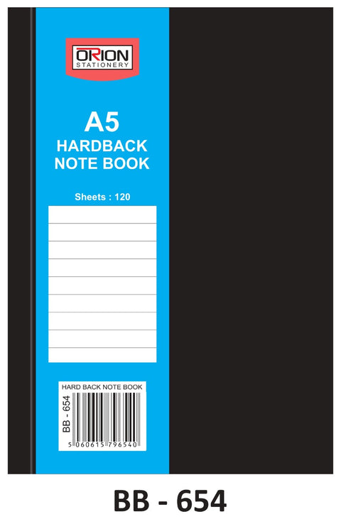 A5 Hardback Notebook 96 Sheets: Compact and Reliable Writing Companion (48) BB654 Origin manufacturing