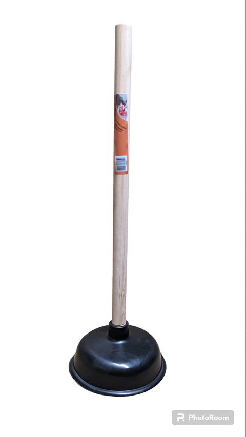 Large Wooden Handle TRP Plunger with Wooden Handle: Reliable and Ergonomic Toilet Unblocker (24) BB7011 Origin manufacturing
