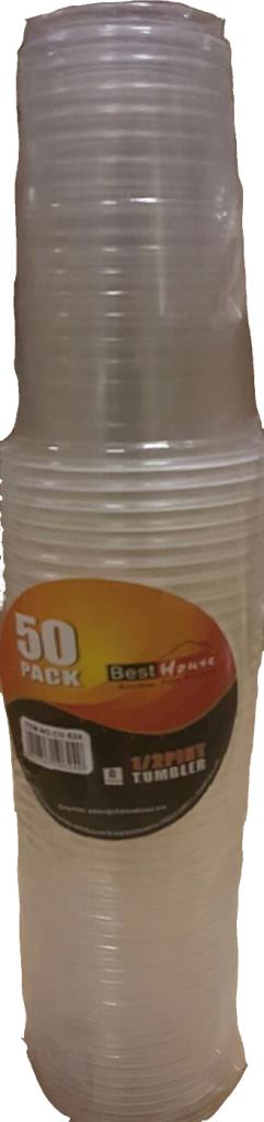 1/2 Pint Tumblers 50-Pack Plastic Disposable : Convenient Solution for Small-Scale Events (24) CD624 Origin manufacturing