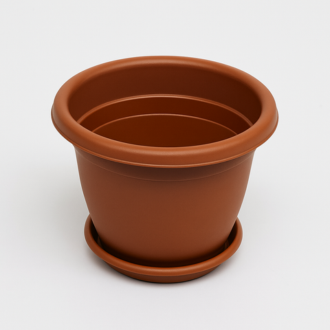 Flower Pot 25.5 cm x 20 cm: Large Plastic Planter for Home & Garden Use OM395