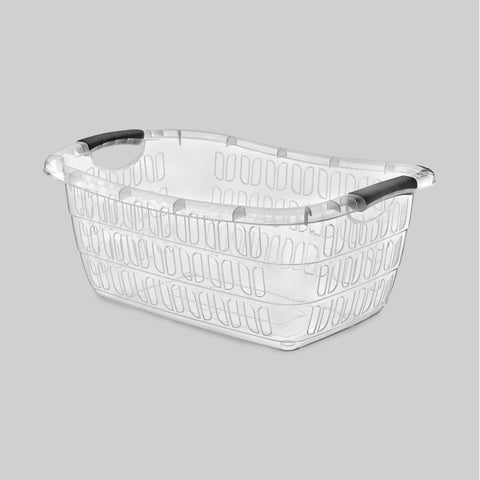 25 Litre Transparent Rectangle Laundry Basket for Home Washing Clothes Bathroom Laundry Room (6) E291 Origin manufacturing