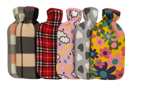 2L Hot Water Bottle with Fleece Cover: Cozy Warmth for Cold Nights OM221