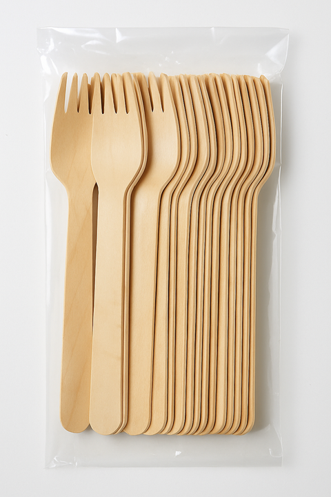 30 Pack Wooden disposable Forks: Sustainable and Stylish Utensils OM272