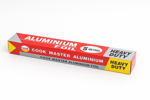 Aluminium Foil 5m: Handy Kitchen Roll for Cooking, Baking & Food Storage OM312