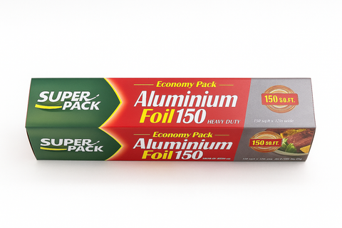 Aluminium Foil 150m: Extra-Long Heavy-Duty Roll for Cooking, Grilling & Catering OM314
