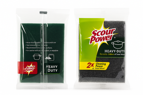 Scourer Pack: Heavy-Duty Scrub Pads for Kitchen Cleaning and Dishwashing OM375
