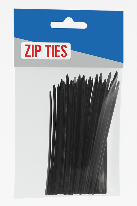 Black Cable zip Tie 4.8mm x 300mm - Pack of 50: Secure and Organize with Ease OM363