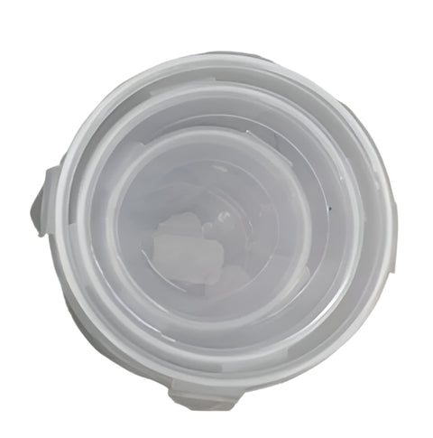 3-in-1 Round Plastic Container: Stackable Food Storage Set with Lids OM288
