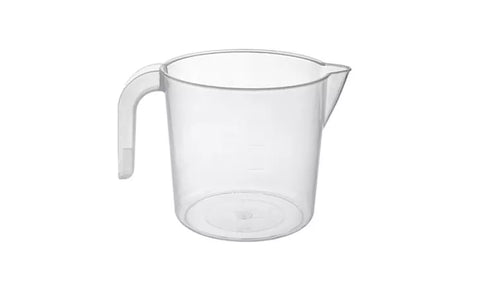 Plastic Transparent Mug 1250ML with measuring marks: Clear Container for Easy Visibility (72) QS470 Origin Manufacturing