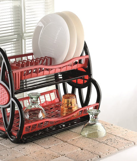 Double Dish Rack Drainer Kitchen Plate Cutlery Cup PLATE GLASS Holder Trays in box (8) ASD097K Origin Manufacturing