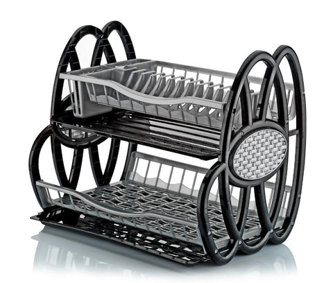 Double Dish Rack Drainer Kitchen Plate Cutlery Cup PLATE GLASS Holder Trays in box (8) ASD097K Origin Manufacturing