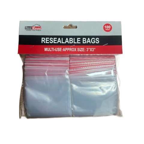 Resealable Bags 3" x 2" (Pack of 100): Convenient and Versatile Storage Solution (72) BB3073 Origin manufacturing