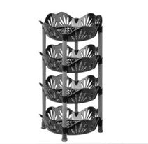 4-Tier Round Vegetable Rack - Efficient Kitchen Organizer for Fresh Produce and Pantry Items (1) 190 Origin Manufacturing