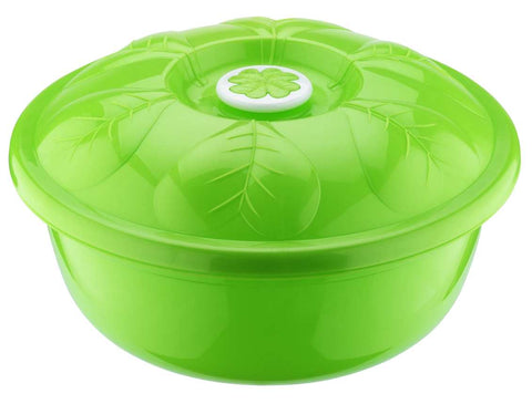 27 Litres (size 5) Round Plastic Bowl With Lid For Proofing Salad Fruit Home Kitchen (12) ASD086 Origin Manufacturing