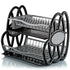 Double Dish Rack Drainer Kitchen Plate Cutlery Cup PLATE GLASS Holder Trays (8) ASD097 BLACK AND GREY Origin Manufacturing
