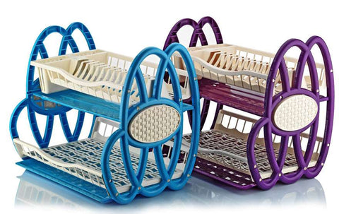 Double Dish Rack Drainer Kitchen Plate Cutlery Cup PLATE GLASS Holder Trays (8) ASD097 Origin Manufacturing